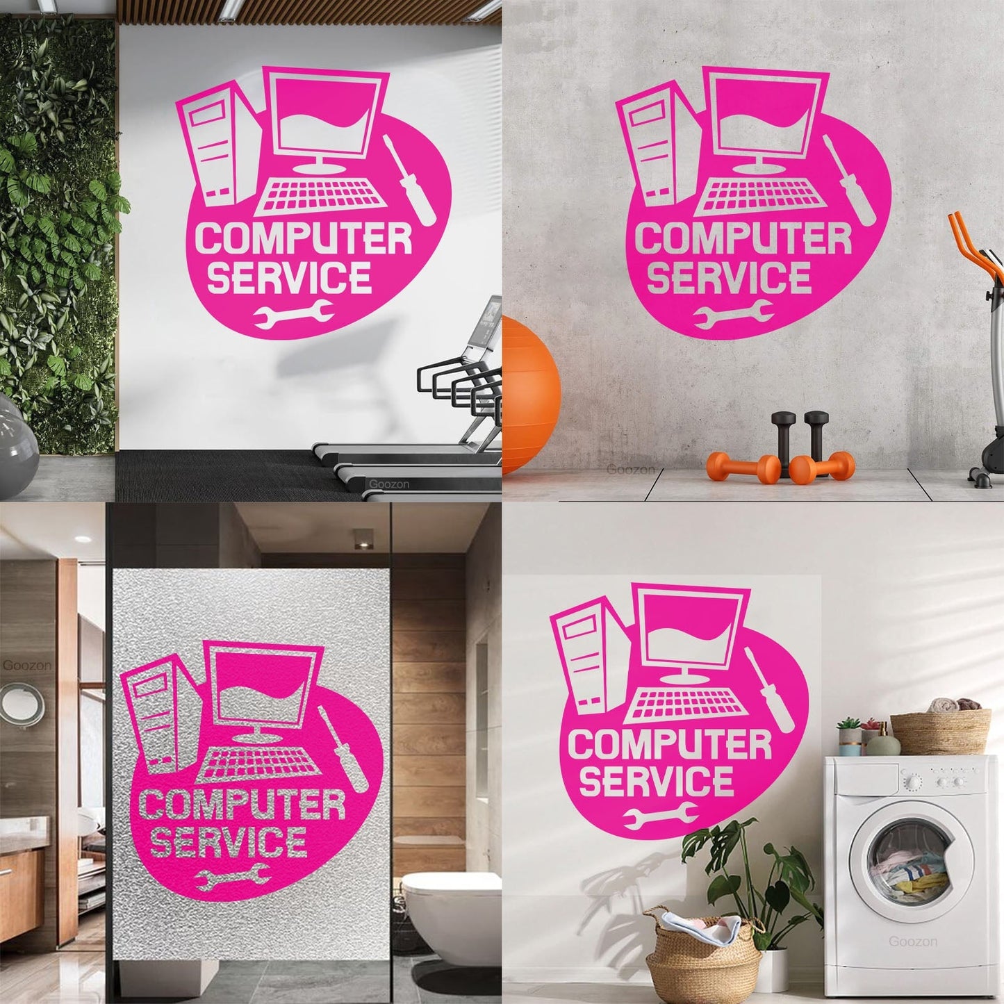 Wall Stickers Paster Paper Computer Service Repair Self Adhesive