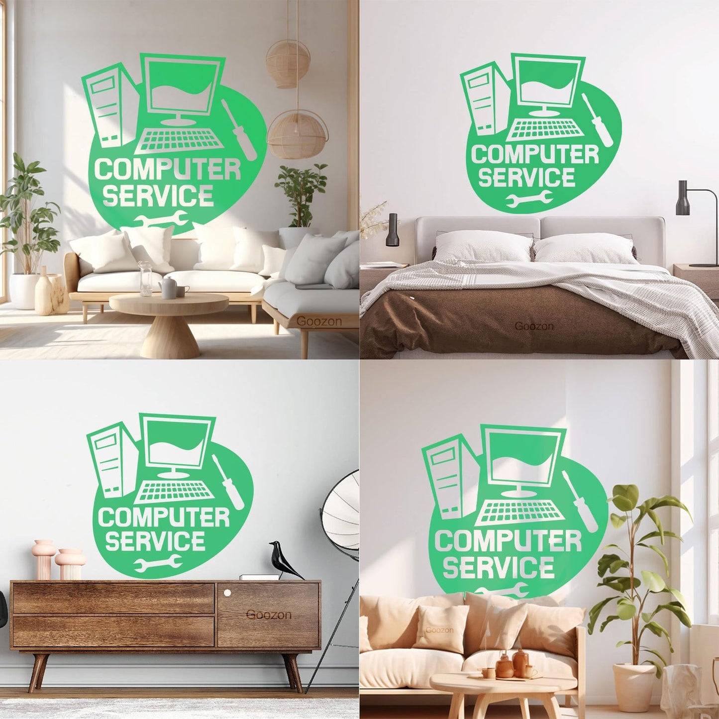 Wall Stickers Paster Paper Computer Service Repair Self Adhesive