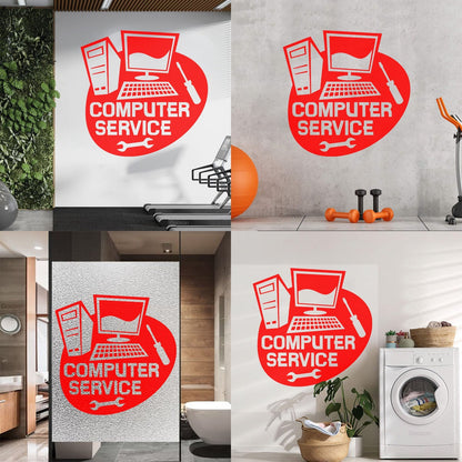 Wall Stickers Paster Paper Computer Service Repair Self Adhesive