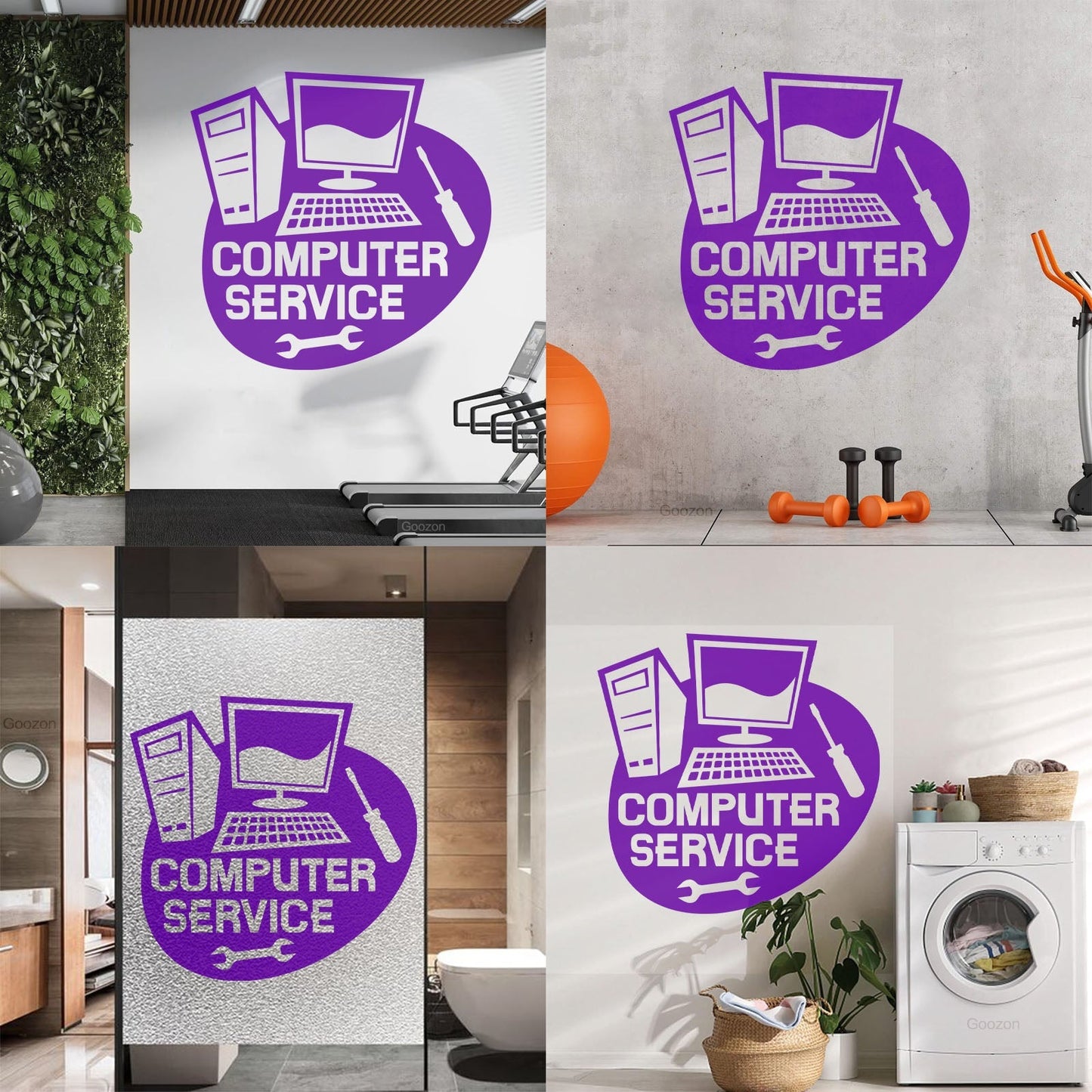 Wall Stickers Paster Paper Computer Service Repair Self Adhesive