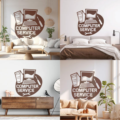 Wall Stickers Paster Paper Computer Service Repair Self Adhesive