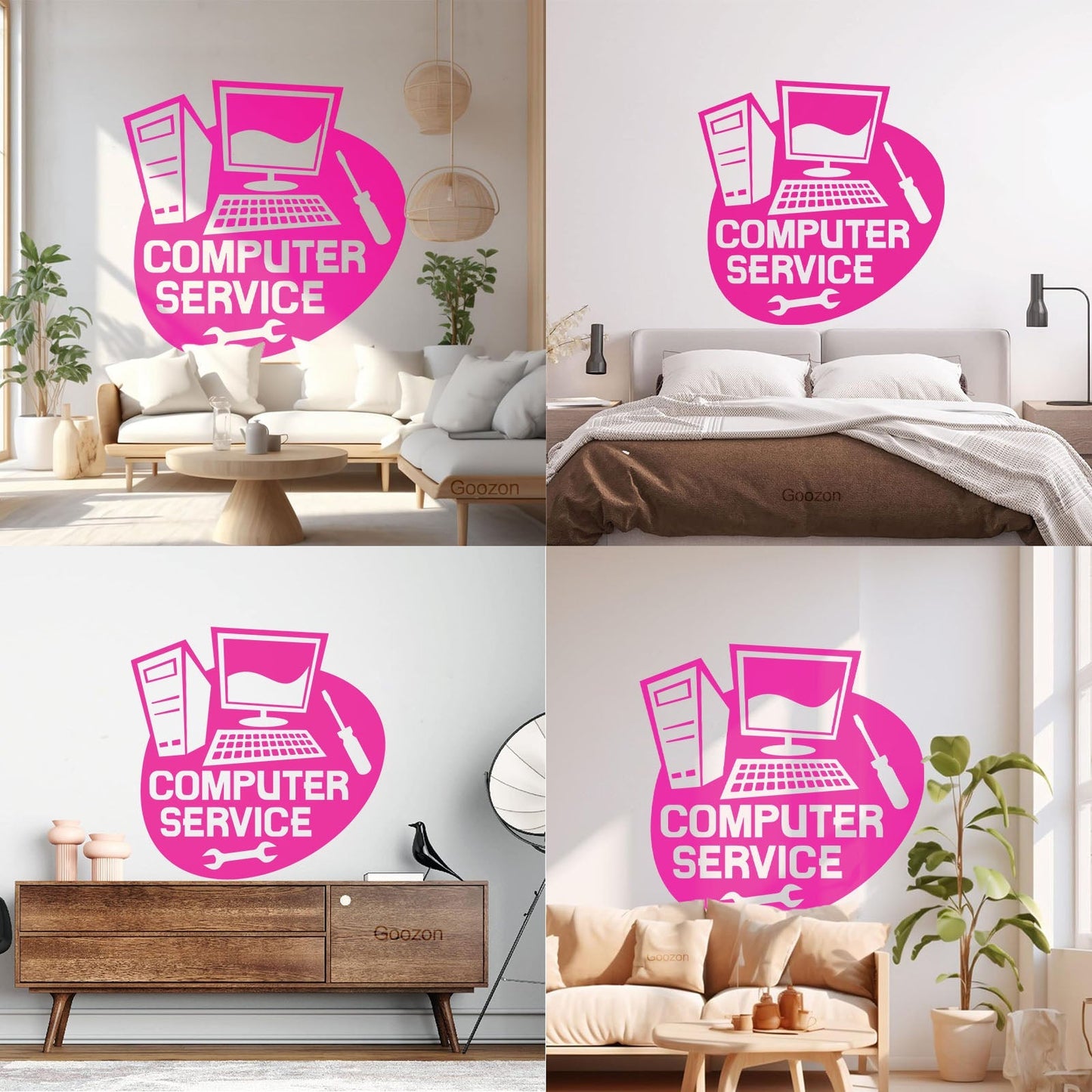 Wall Stickers Paster Paper Computer Service Repair Self Adhesive
