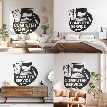 Wall Stickers Paster Paper Computer Service Repair Self Adhesive