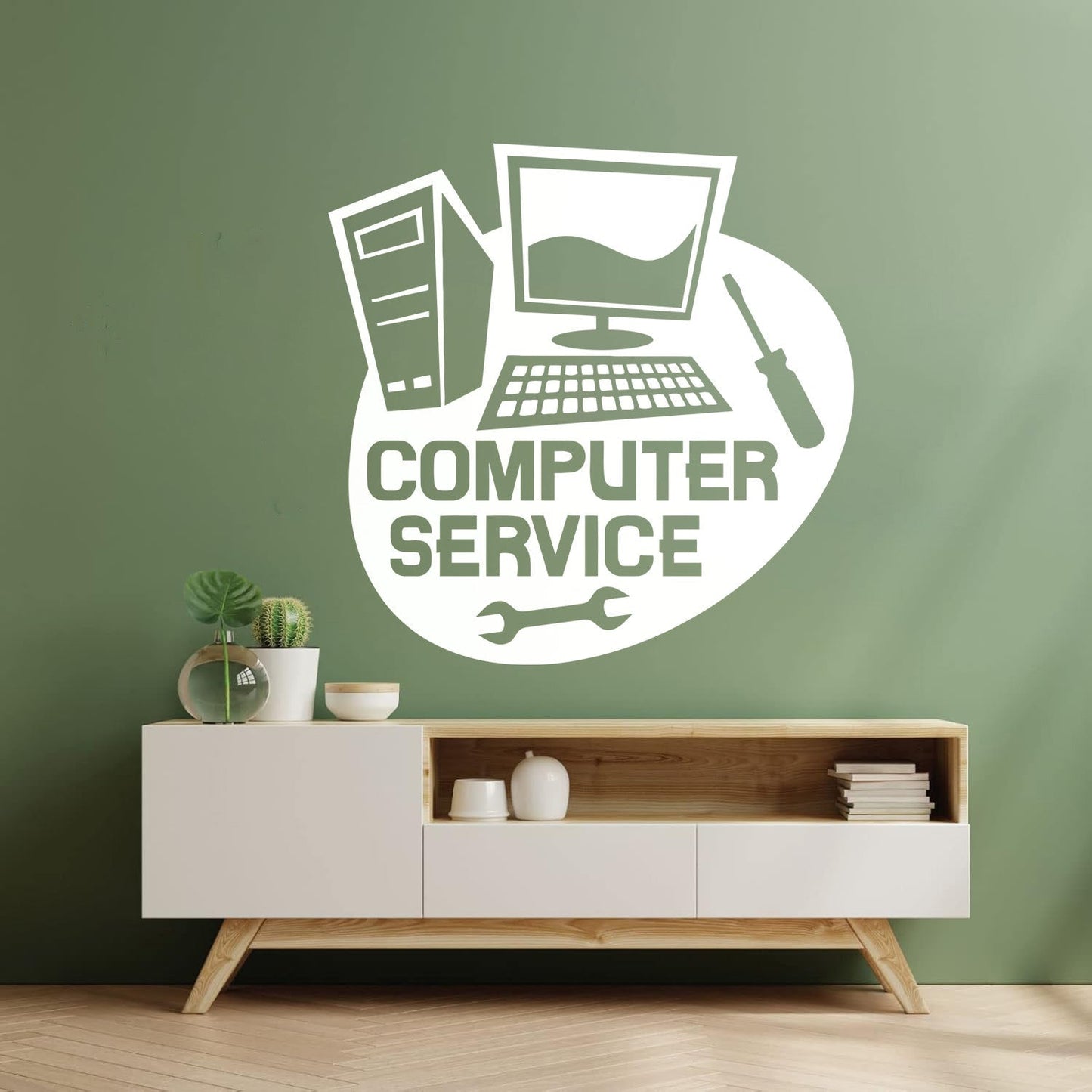 Wall Stickers Paster Paper Computer Service Repair Self Adhesive