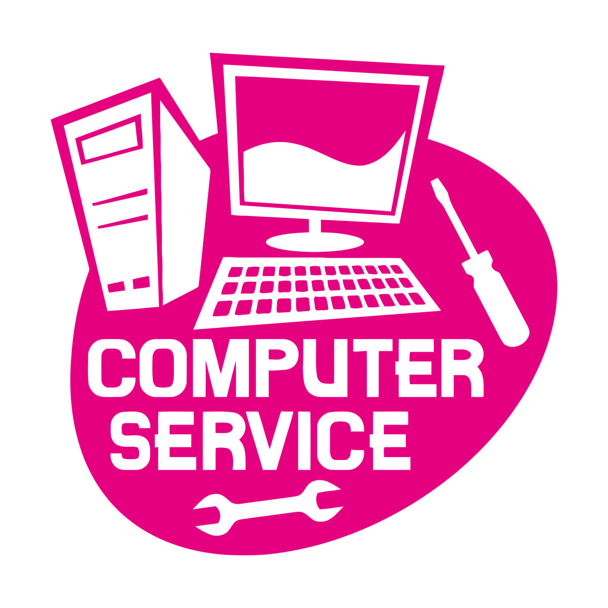 Wall Stickers Paster Paper Computer Service Repair Self Adhesive