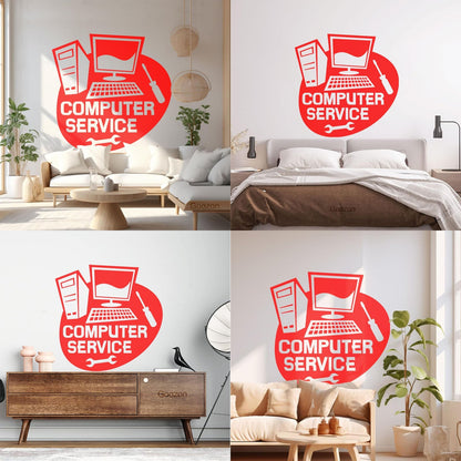 Wall Stickers Paster Paper Computer Service Repair Self Adhesive