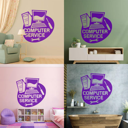 Wall Stickers Paster Paper Computer Service Repair Self Adhesive