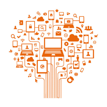 Computer Tree Internet Social Networks Wall Vinyl Sticker Decor Do Not Damage The Wall Surface