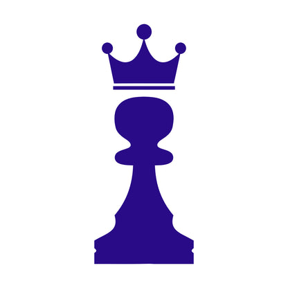 Vinyl Art Sticker Crown Chess Piece Club Intellectual Game Art Mural Painting
