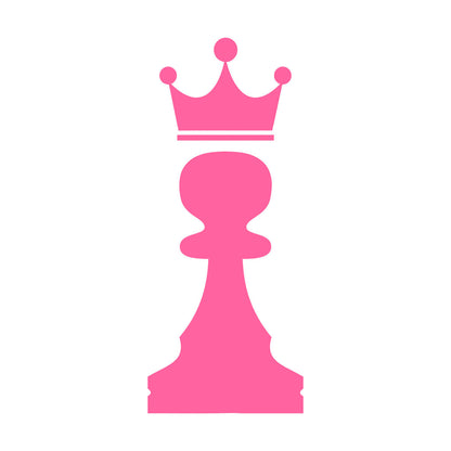 Vinyl Art Sticker Crown Chess Piece Club Intellectual Game Art Mural Painting