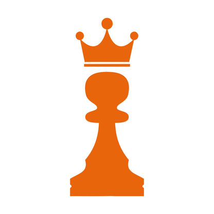 Vinyl Art Sticker Crown Chess Piece Club Intellectual Game Art Mural Painting