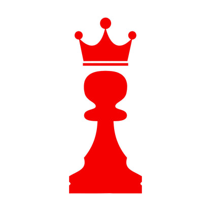 Vinyl Art Sticker Crown Chess Piece Club Intellectual Game Art Mural Painting