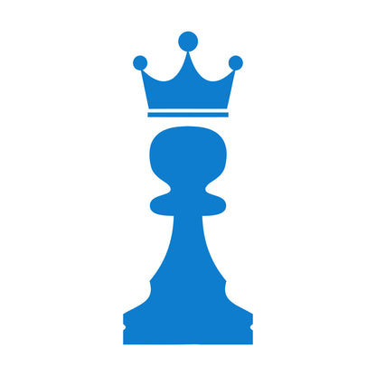 Vinyl Art Sticker Crown Chess Piece Club Intellectual Game Art Mural Painting