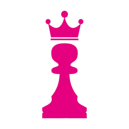Vinyl Art Sticker Crown Chess Piece Club Intellectual Game Art Mural Painting