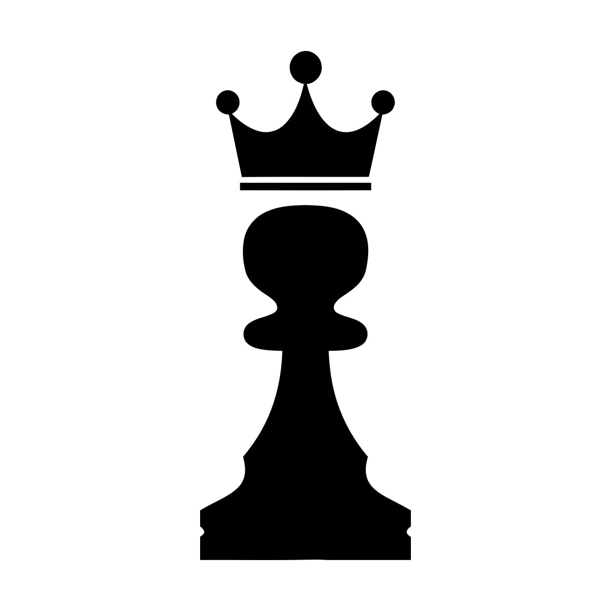 Vinyl Art Sticker Crown Chess Piece Club Intellectual Game Art Mural Painting