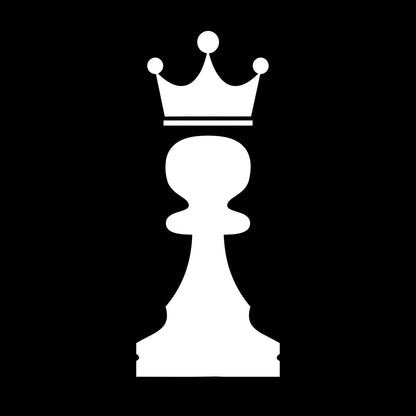 Vinyl Art Sticker Crown Chess Piece Club Intellectual Game Art Mural Painting
