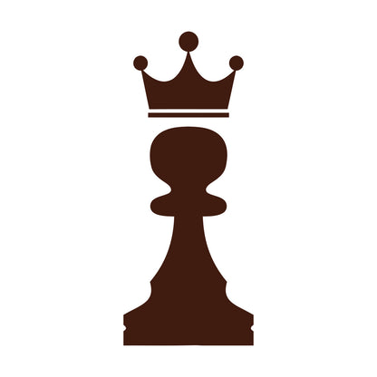 Vinyl Art Sticker Crown Chess Piece Club Intellectual Game Art Mural Painting