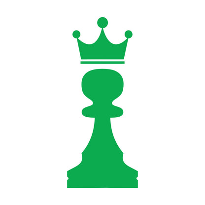 Vinyl Art Sticker Crown Chess Piece Club Intellectual Game Art Mural Painting