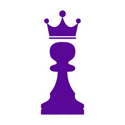 Vinyl Art Sticker Crown Chess Piece Club Intellectual Game Art Mural Painting