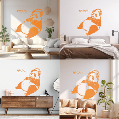 Lettering Decals Cute Cartoon Panda Game Waterproof