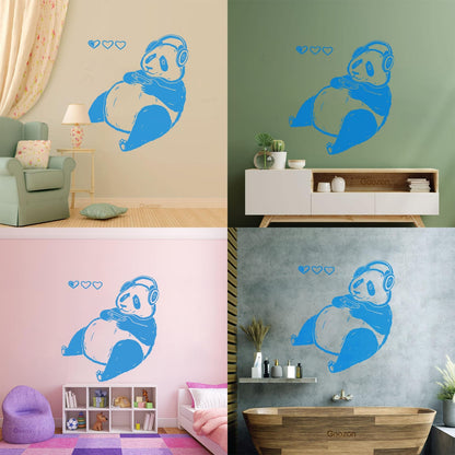 Lettering Decals Cute Cartoon Panda Game Waterproof