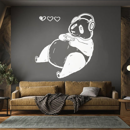 Lettering Decals Cute Cartoon Panda Game Waterproof