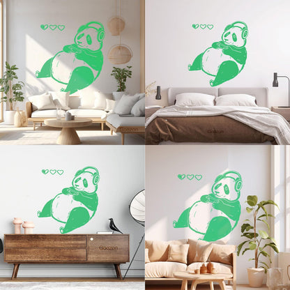 Lettering Decals Cute Cartoon Panda Game Waterproof