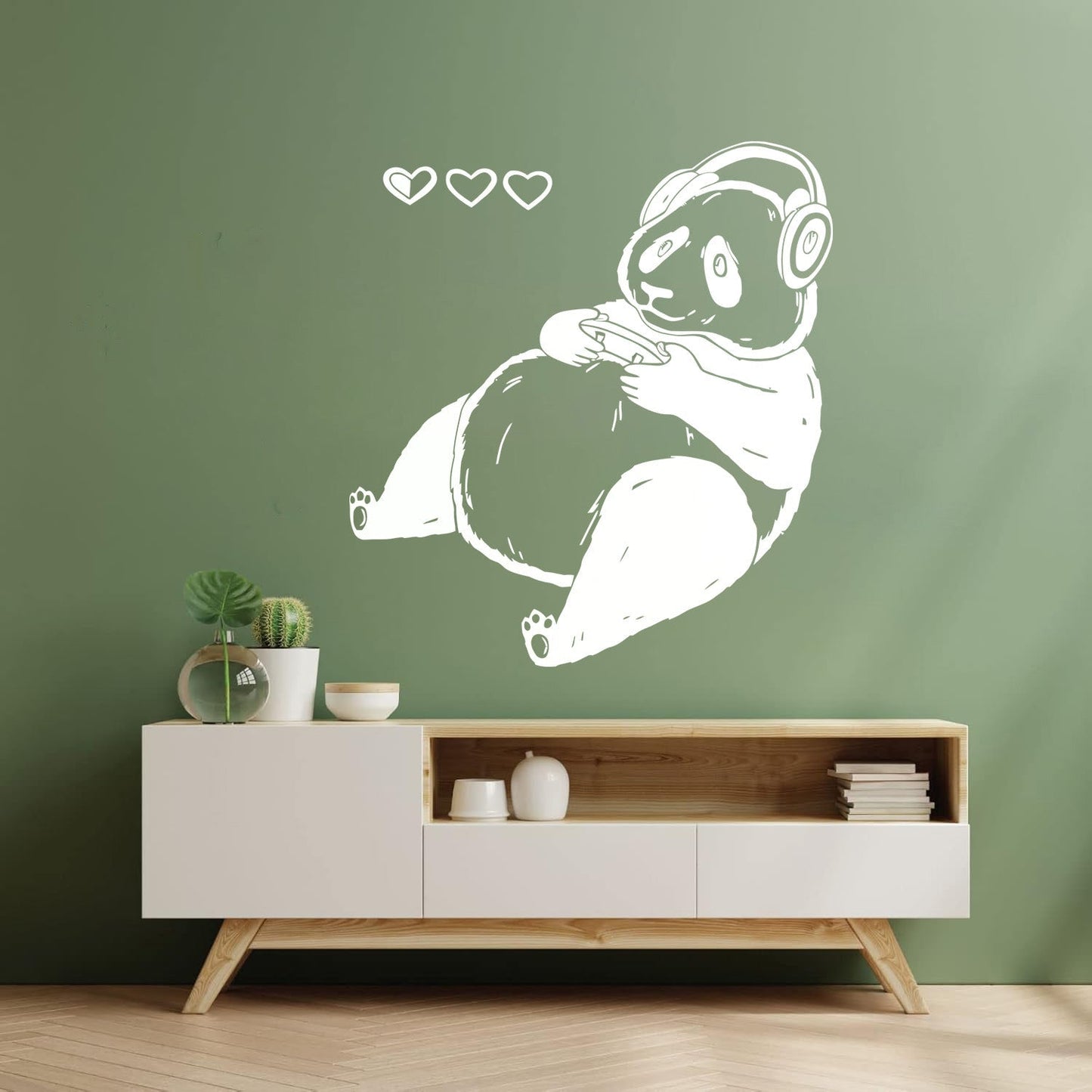 Lettering Decals Cute Cartoon Panda Game Waterproof