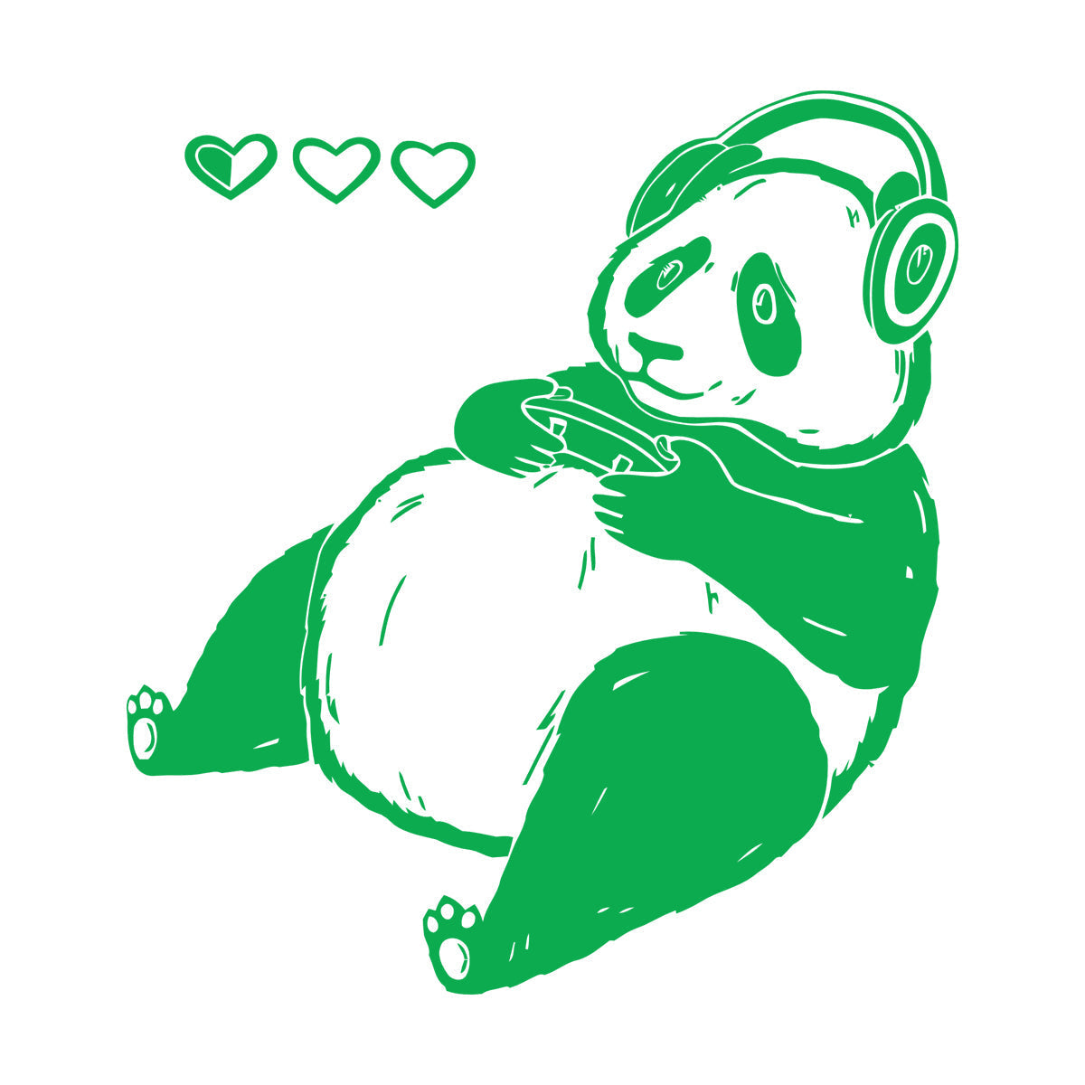 Lettering Decals Cute Cartoon Panda Game Waterproof