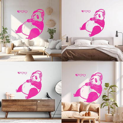 Lettering Decals Cute Cartoon Panda Game Waterproof