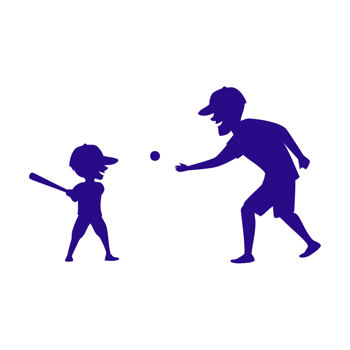 Wall Decals Pvc Father And Son Baseball Sports Game Ball Bit Art Mural Painting