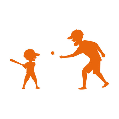 Wall Decals Pvc Father And Son Baseball Sports Game Ball Bit Art Mural Painting