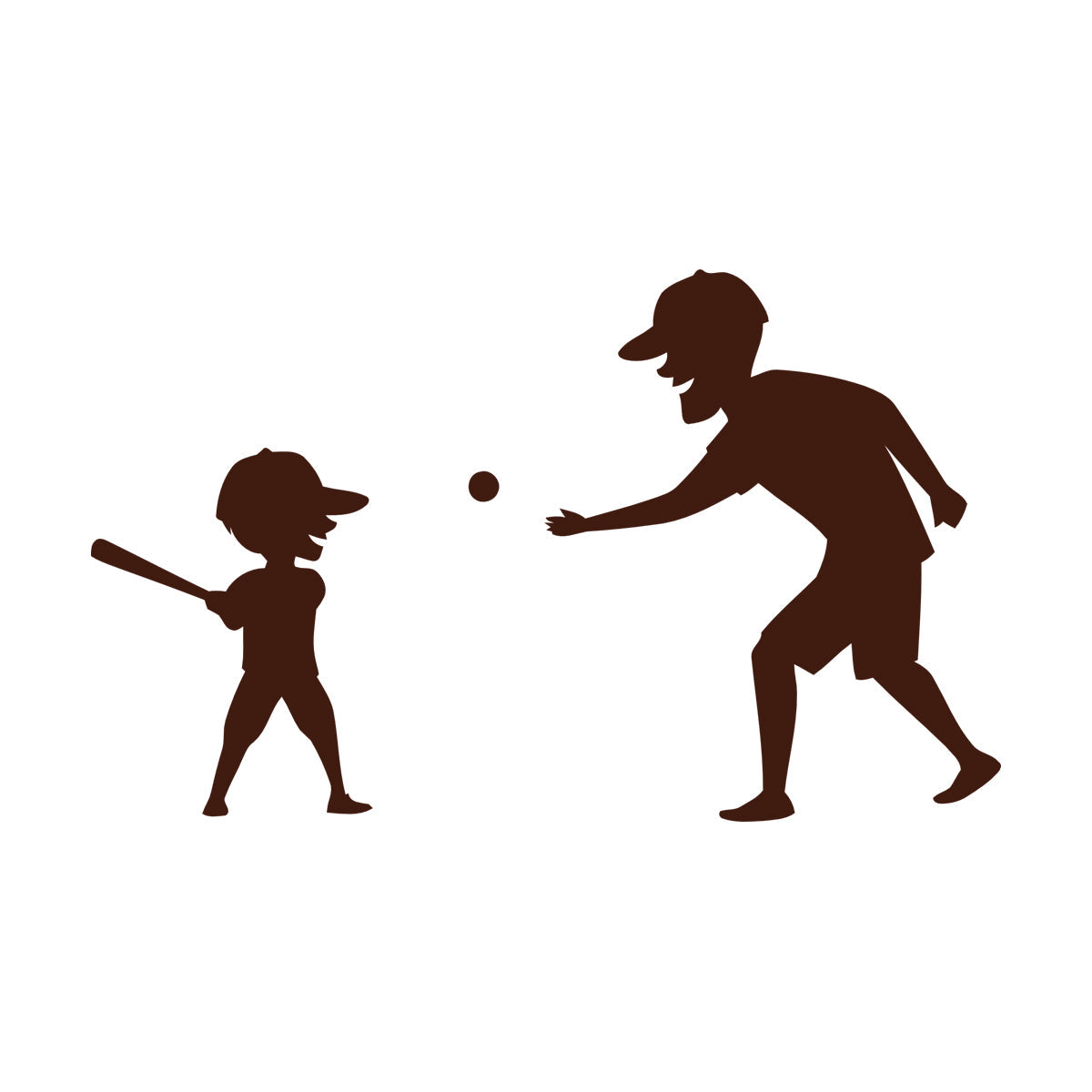 Wall Decals Pvc Father And Son Baseball Sports Game Ball Bit Art Mural Painting