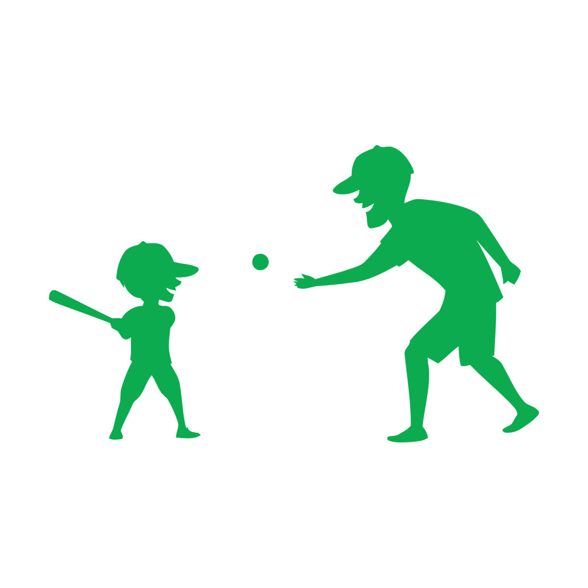 Wall Decals Pvc Father And Son Baseball Sports Game Ball Bit Art Mural Painting