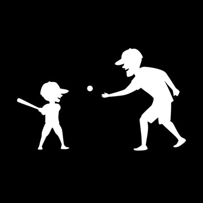 Wall Decals Pvc Father And Son Baseball Sports Game Ball Bit Art Mural Painting