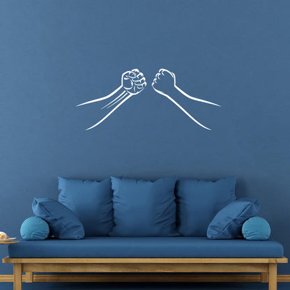 Wall Decals Paster Paper Fist Man'S Hands Sports Training Fight Club Waterproof