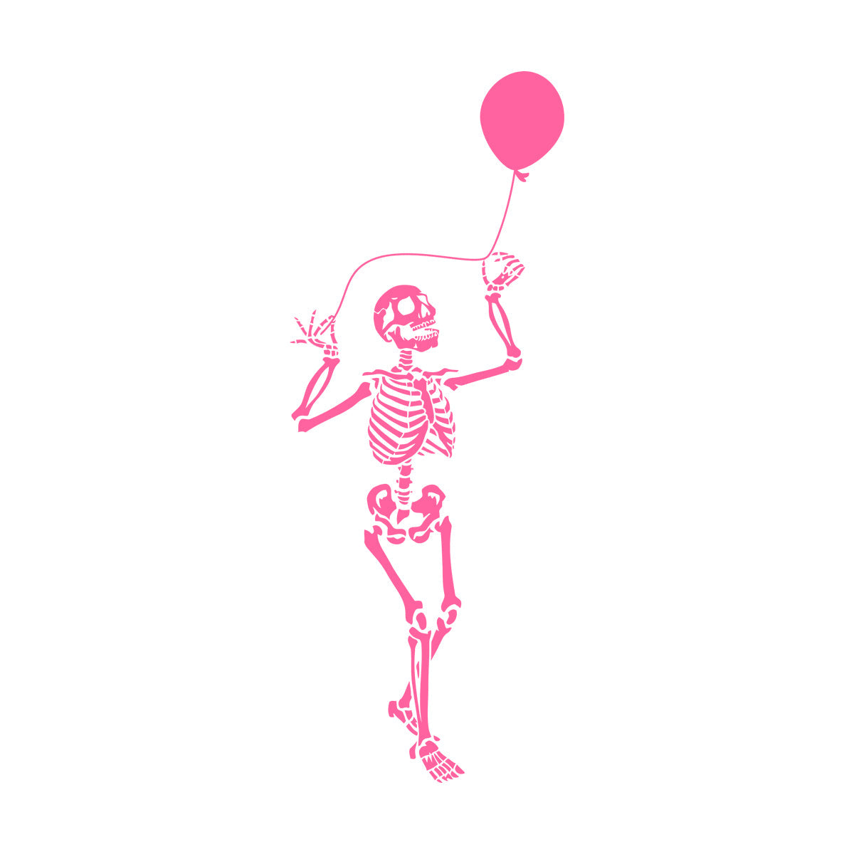 Wall Decals Funny Skeleton With Balloon Halloween Horror Skull Personalized Customization