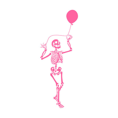 Wall Decals Funny Skeleton With Balloon Halloween Horror Skull Personalized Customization