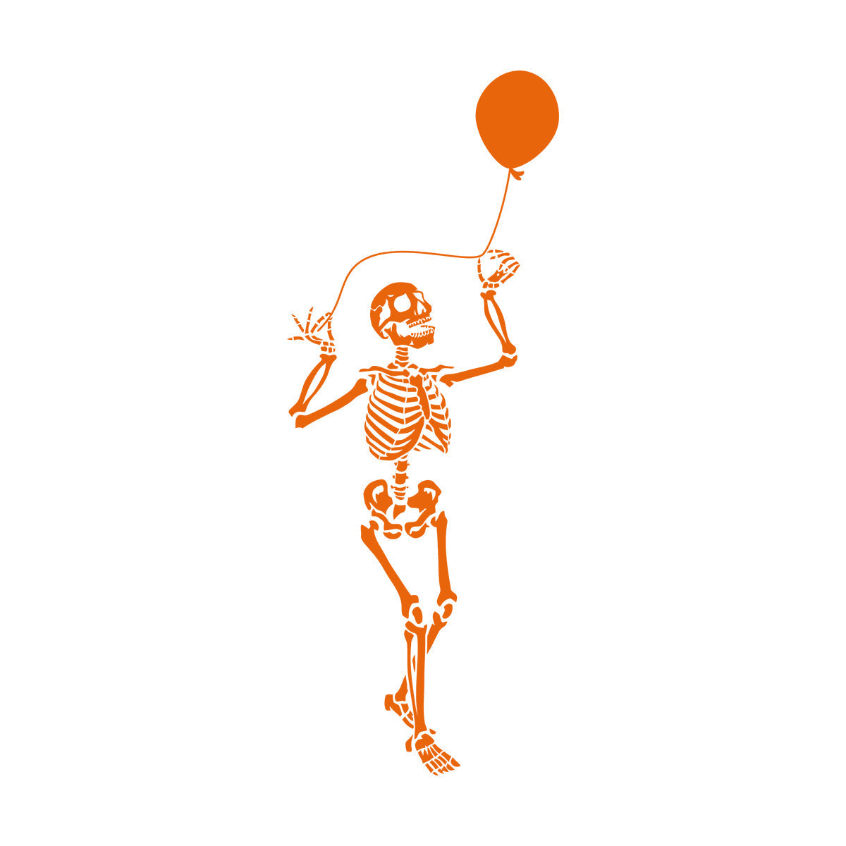 Wall Decals Funny Skeleton With Balloon Halloween Horror Skull Personalized Customization