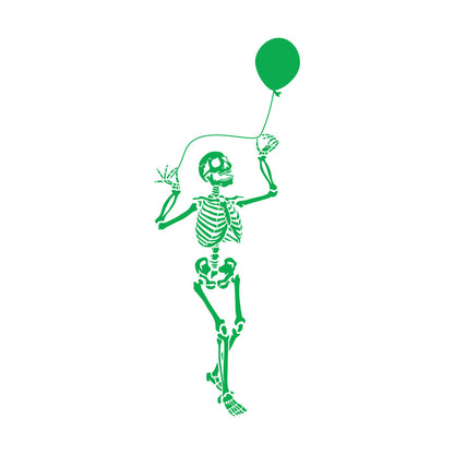 Wall Decals Funny Skeleton With Balloon Halloween Horror Skull Personalized Customization