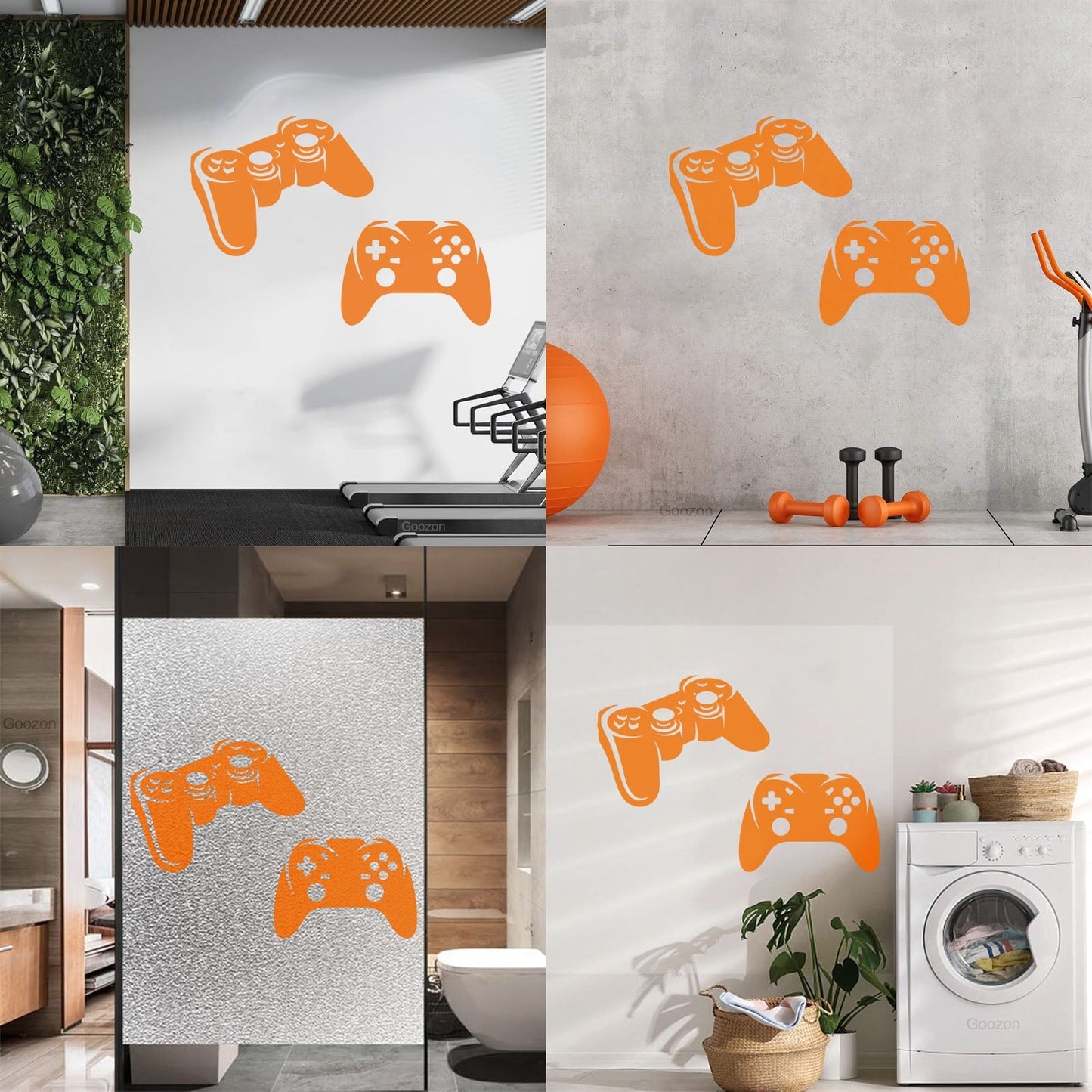 Wall Decals Pvc Game Joystick Console Teen Boys Zone Wall Beautification