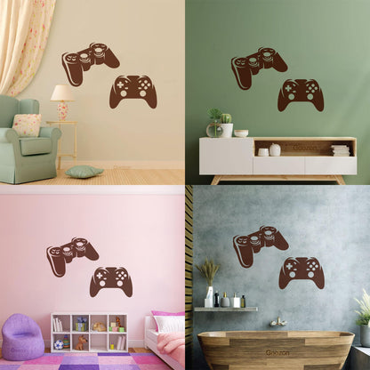 Wall Decals Pvc Game Joystick Console Teen Boys Zone Wall Beautification