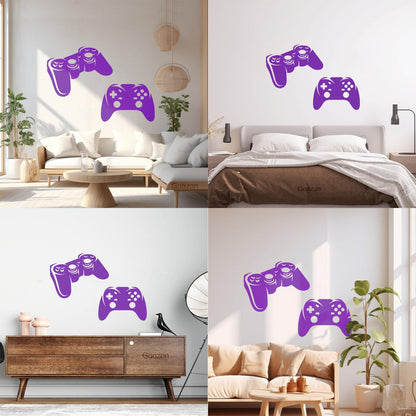 Wall Decals Pvc Game Joystick Console Teen Boys Zone Wall Beautification