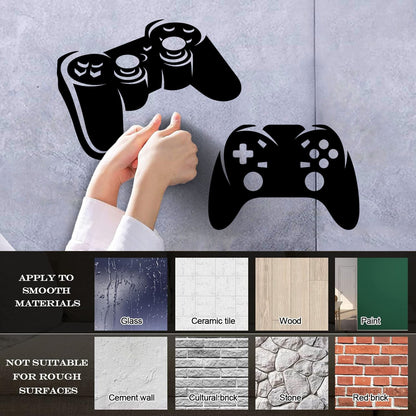 Wall Decals Pvc Game Joystick Console Teen Boys Zone Wall Beautification