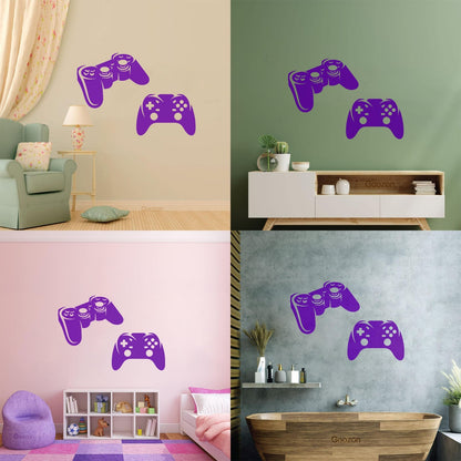 Wall Decals Pvc Game Joystick Console Teen Boys Zone Wall Beautification