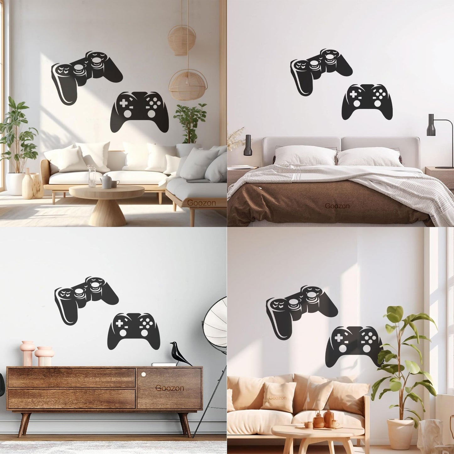 Wall Decals Pvc Game Joystick Console Teen Boys Zone Wall Beautification