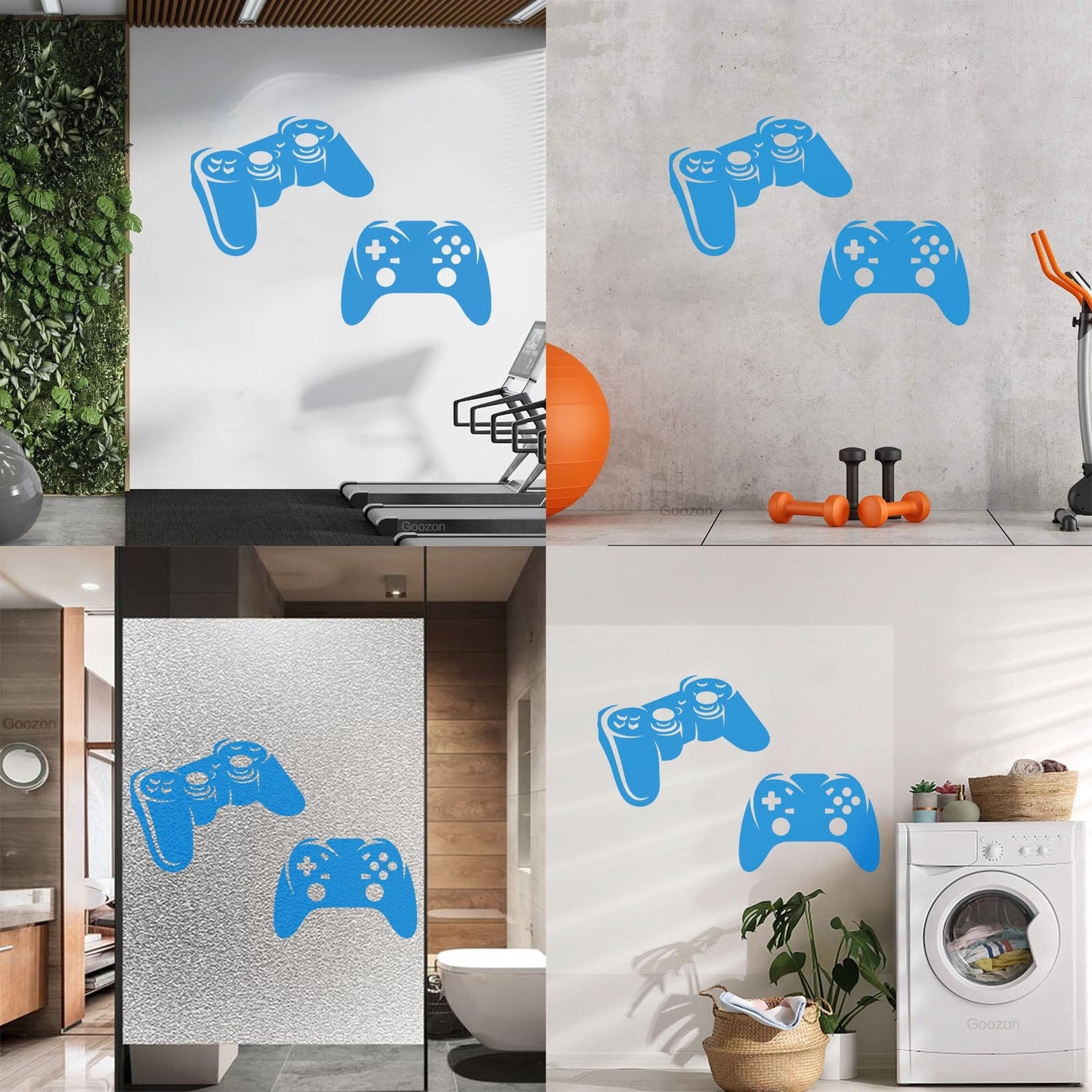 Wall Decals Pvc Game Joystick Console Teen Boys Zone Wall Beautification