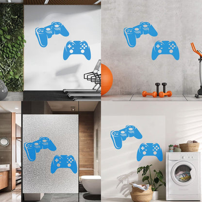 Wall Decals Pvc Game Joystick Console Teen Boys Zone Wall Beautification