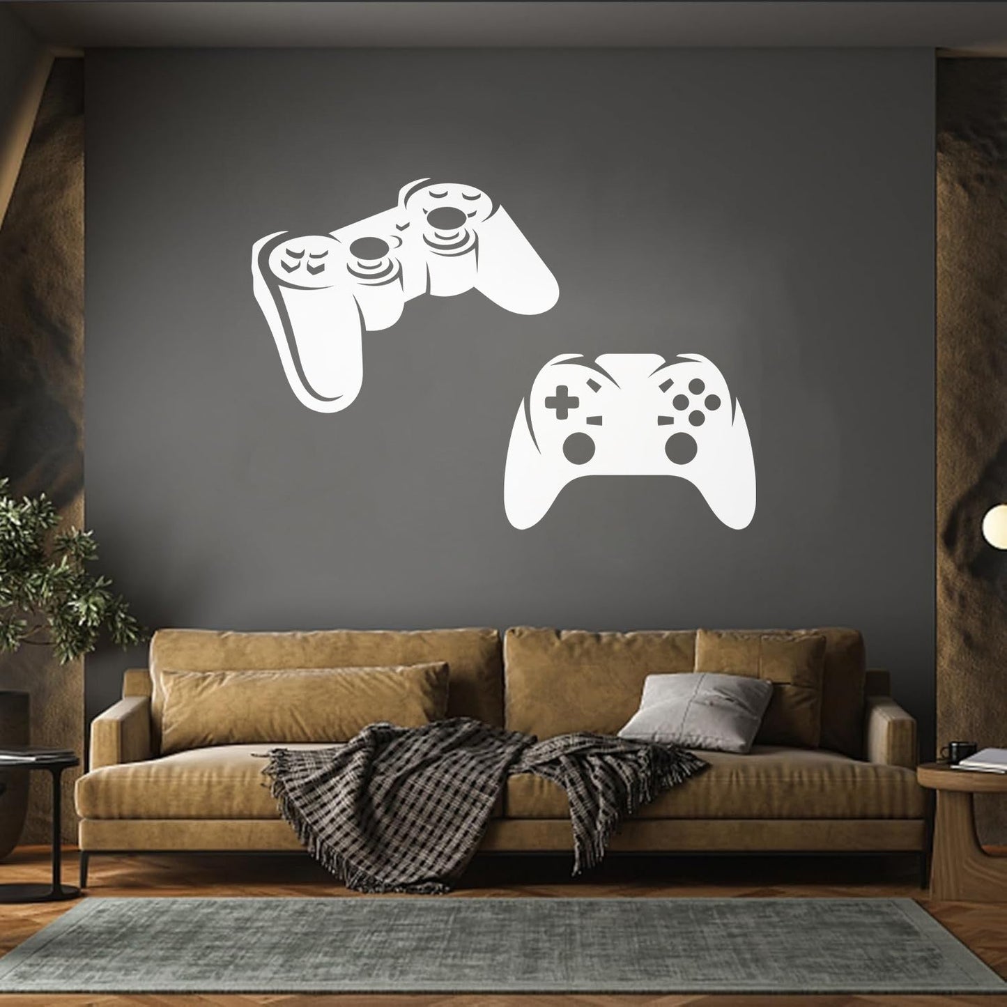 Wall Decals Pvc Game Joystick Console Teen Boys Zone Wall Beautification