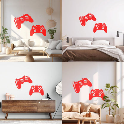 Wall Decals Pvc Game Joystick Console Teen Boys Zone Wall Beautification